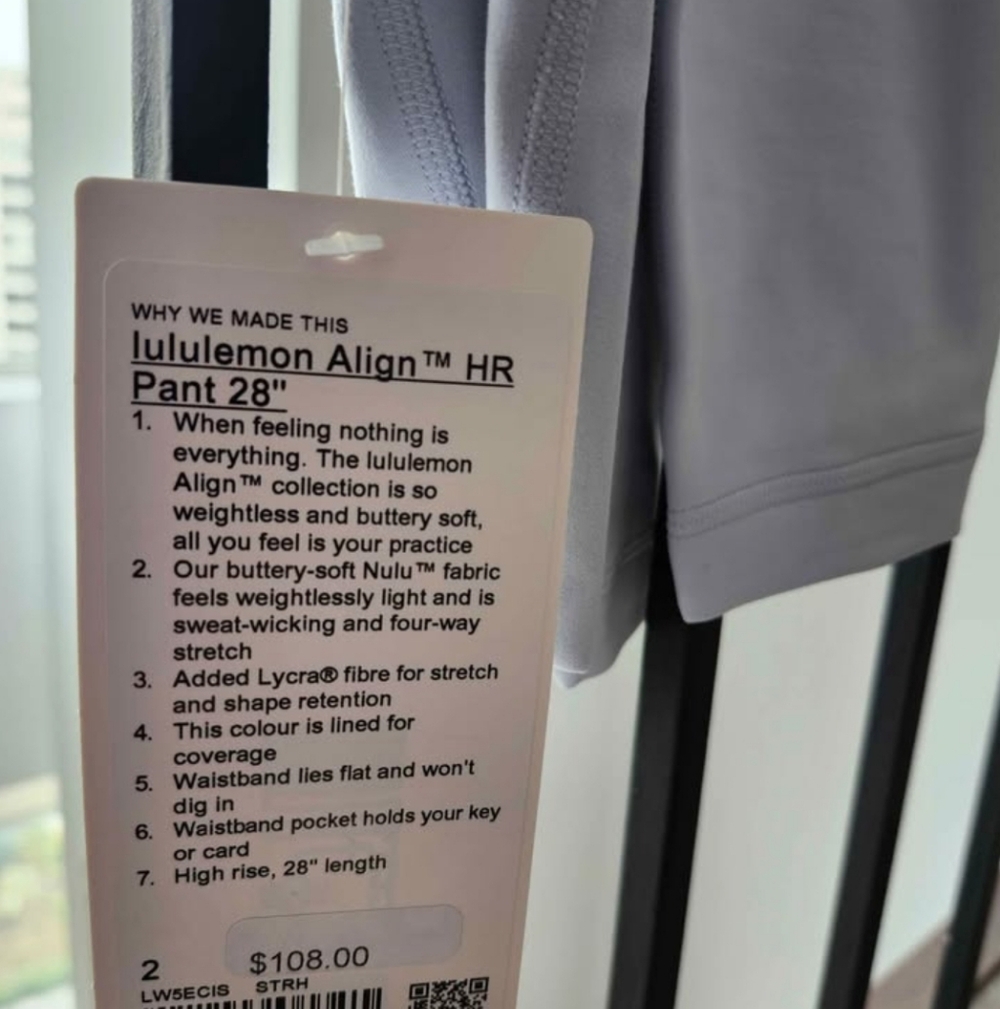 NWT SOLD OUT Starch Blue Lululemon High Rise Align HR Pant 28"